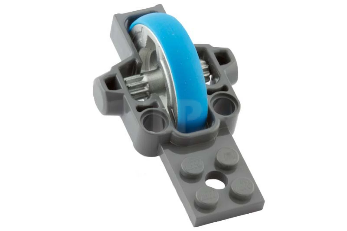 LEGO&reg; 6021353 - 11125c01 - Flywheel Plate 2 x 8 with Metal Fly Wheel and Tire, Complete Assembly (Chima Rip Cord Base)