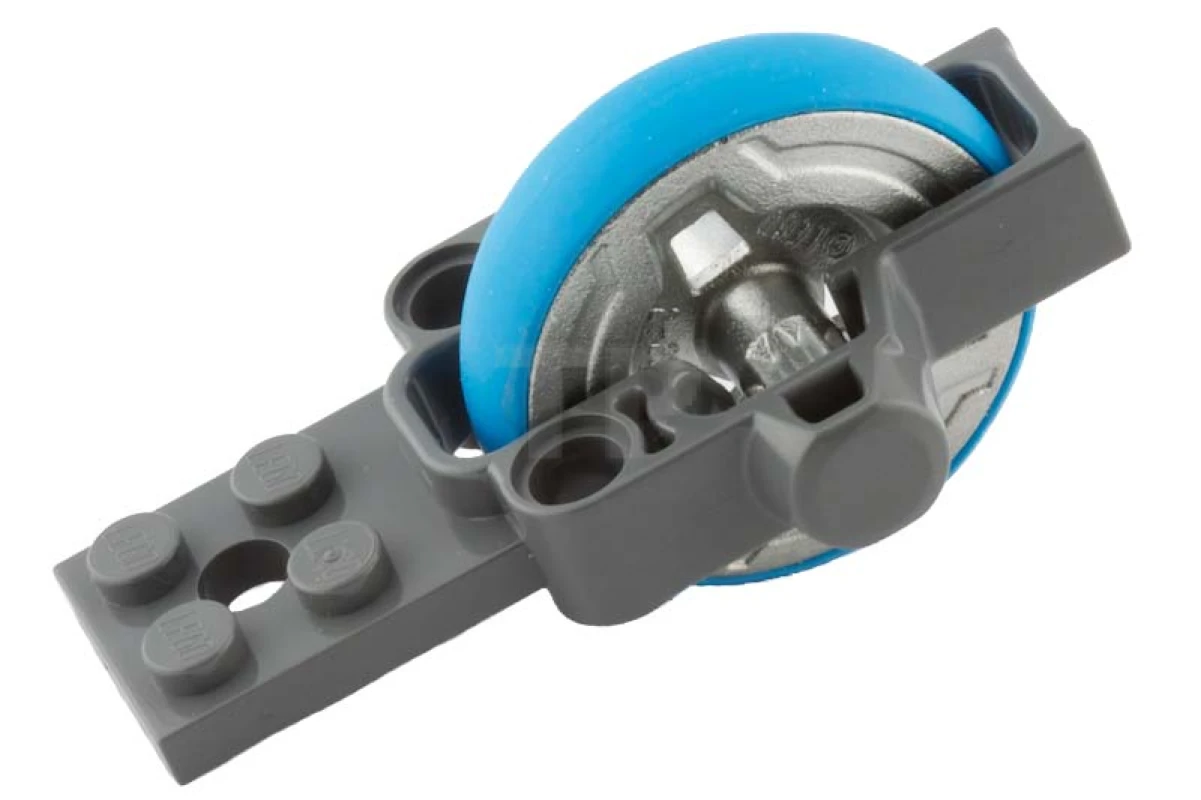 LEGO&reg; 6021353 - 11125c01 - Flywheel Plate 2 x 8 with Metal Fly Wheel and Tire, Complete Assembly (Chima Rip Cord Base)