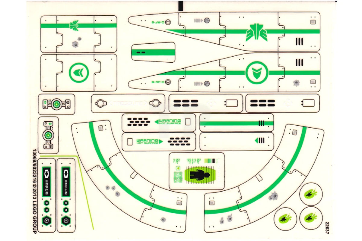 LEGO&reg; 6023216 - Pegatina para Set 70704