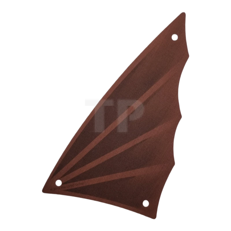 LEGO&reg; 6038372 - 14310 - Cloth Sail Triangular 12 x 21 with Winged Edge and Dark Brown Pattern