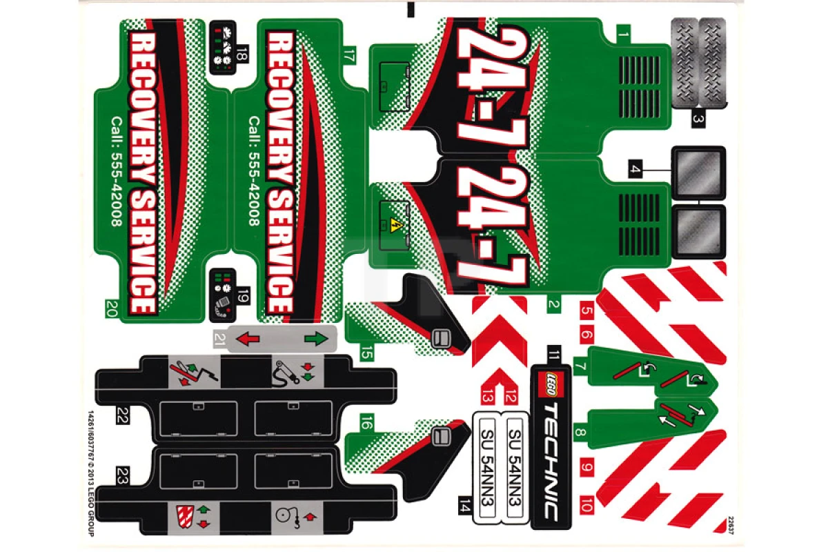 LEGO&reg; 6037767 - Sticker for Set 42008