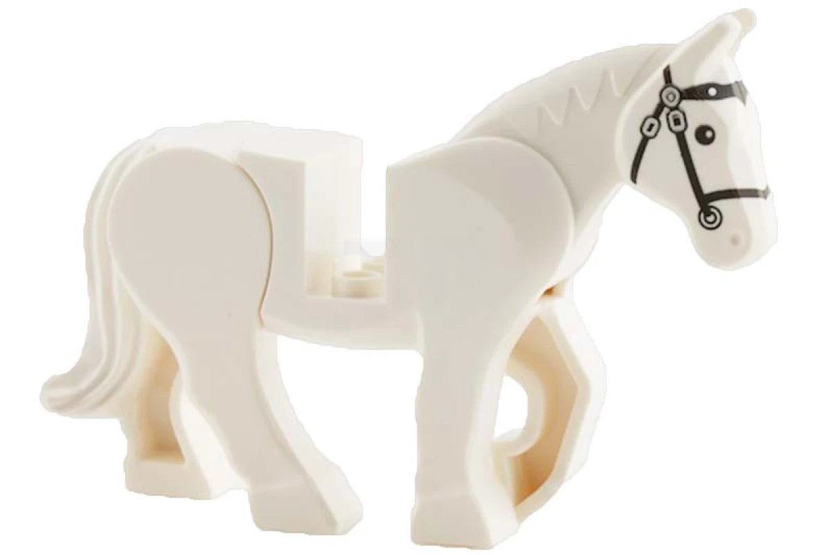 LEGO&reg;  - 10352c01pb01 - Horse, Moveable Legs with Bridle Pattern