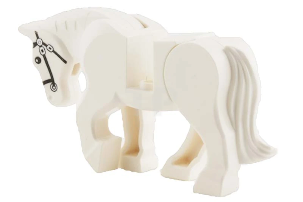 LEGO&reg;  - 10352c01pb01 - Horse, Moveable Legs with Bridle Pattern