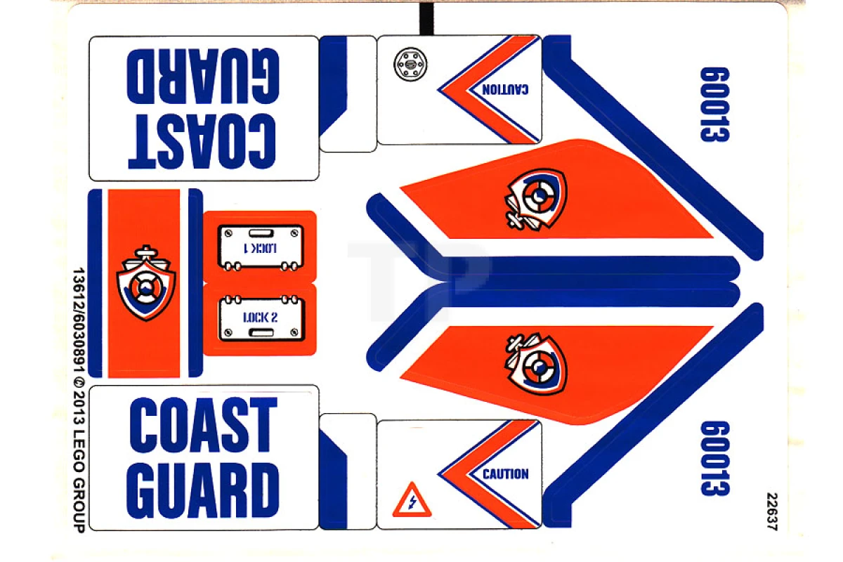 LEGO&reg; 6030891 - Adesivo per il set 60013