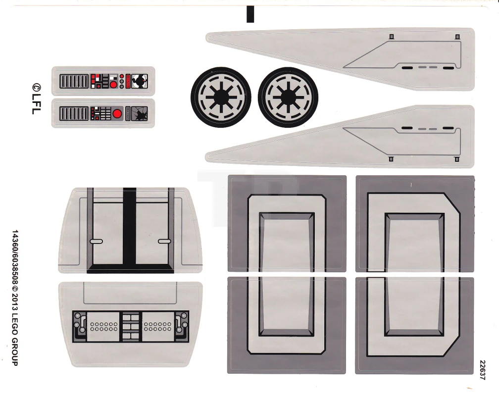 LEGO&reg; 6038508 - Autocollant pour l'ensemble 75019