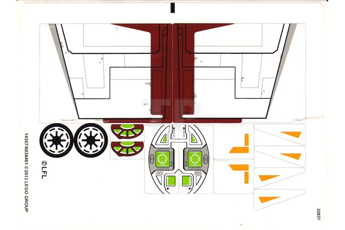 LEGO&reg; 6038481 - Aufkleber für Set 75021