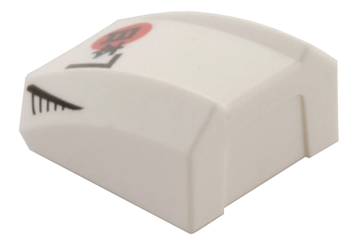 LEGO&reg; 4622547 - 30602pb052 - Slope 2 x 2 Curved with Rim and Asian Characters Pattern