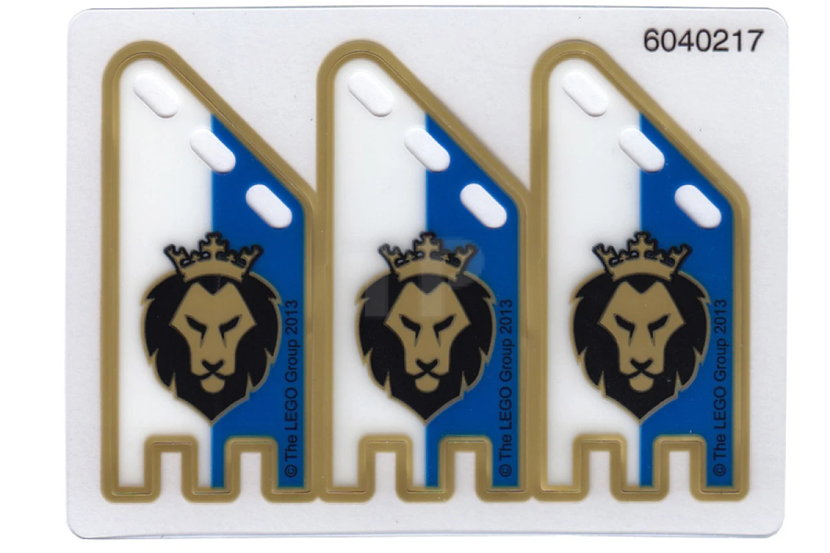 LEGO&reg; 6040217 - 70404pls01 - Plastic Flag with Lion with Crown Pattern, Squared Ends, Complete Sheet (70404)