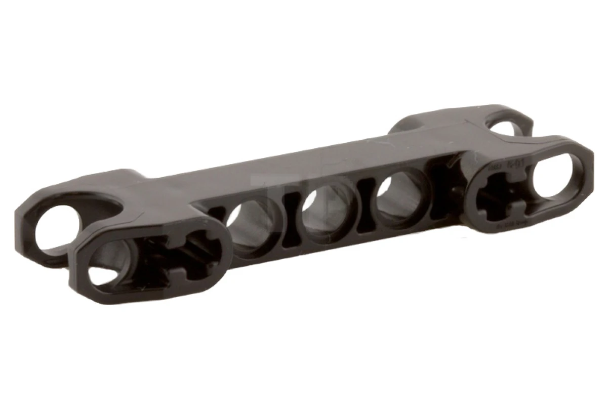 LEGO&reg; 4598410 - 89651 - Technic, connecteur d'essieu et de pin 2 x 7 avec deux douilles de rotule, extrémités quadrillées, trous d'essieu latéraux ouverts.