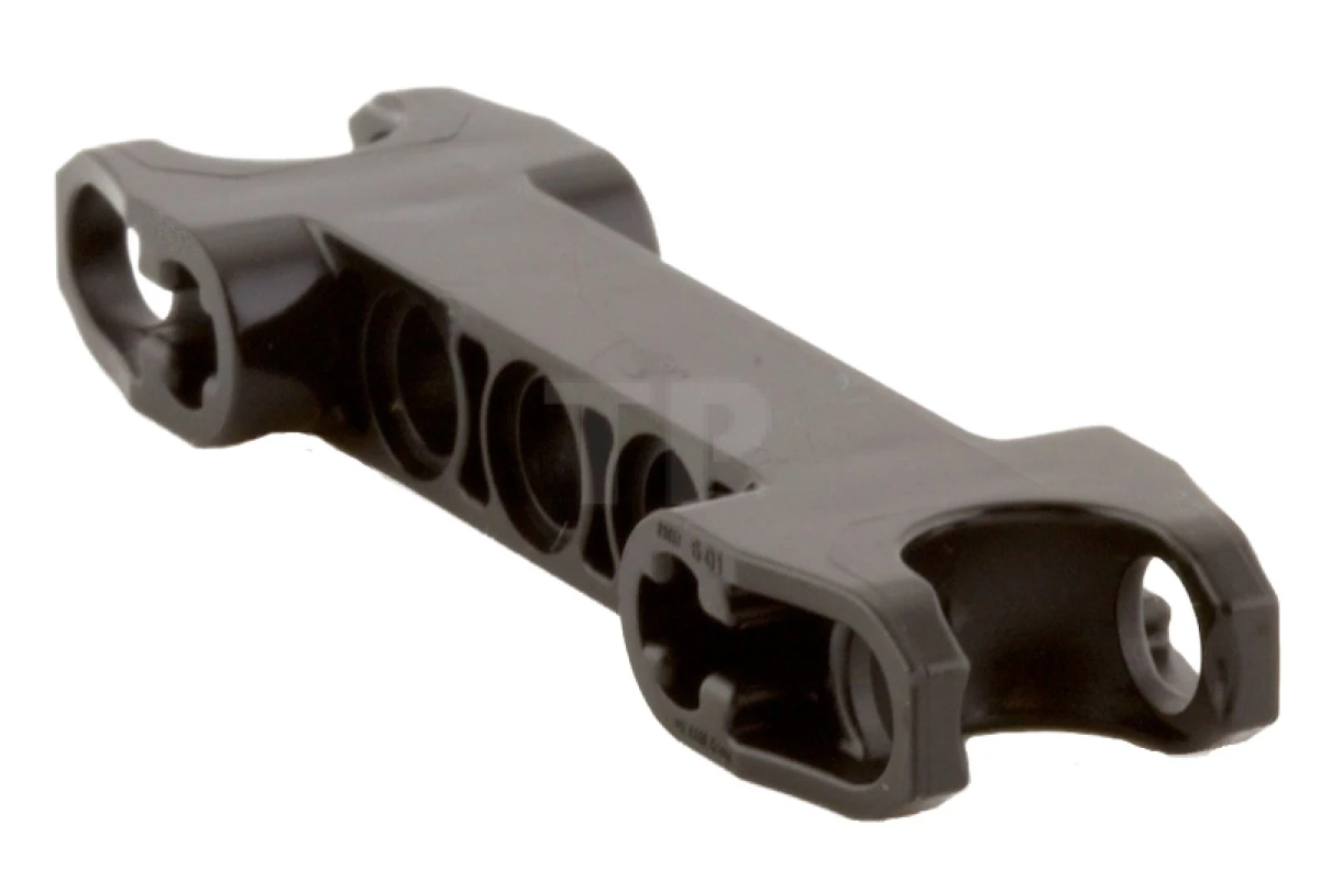 LEGO&reg; 4598410 - 89651 - Technic, connecteur d'essieu et de pin 2 x 7 avec deux douilles de rotule, extrémités quadrillées, trous d'essieu latéraux ouverts.