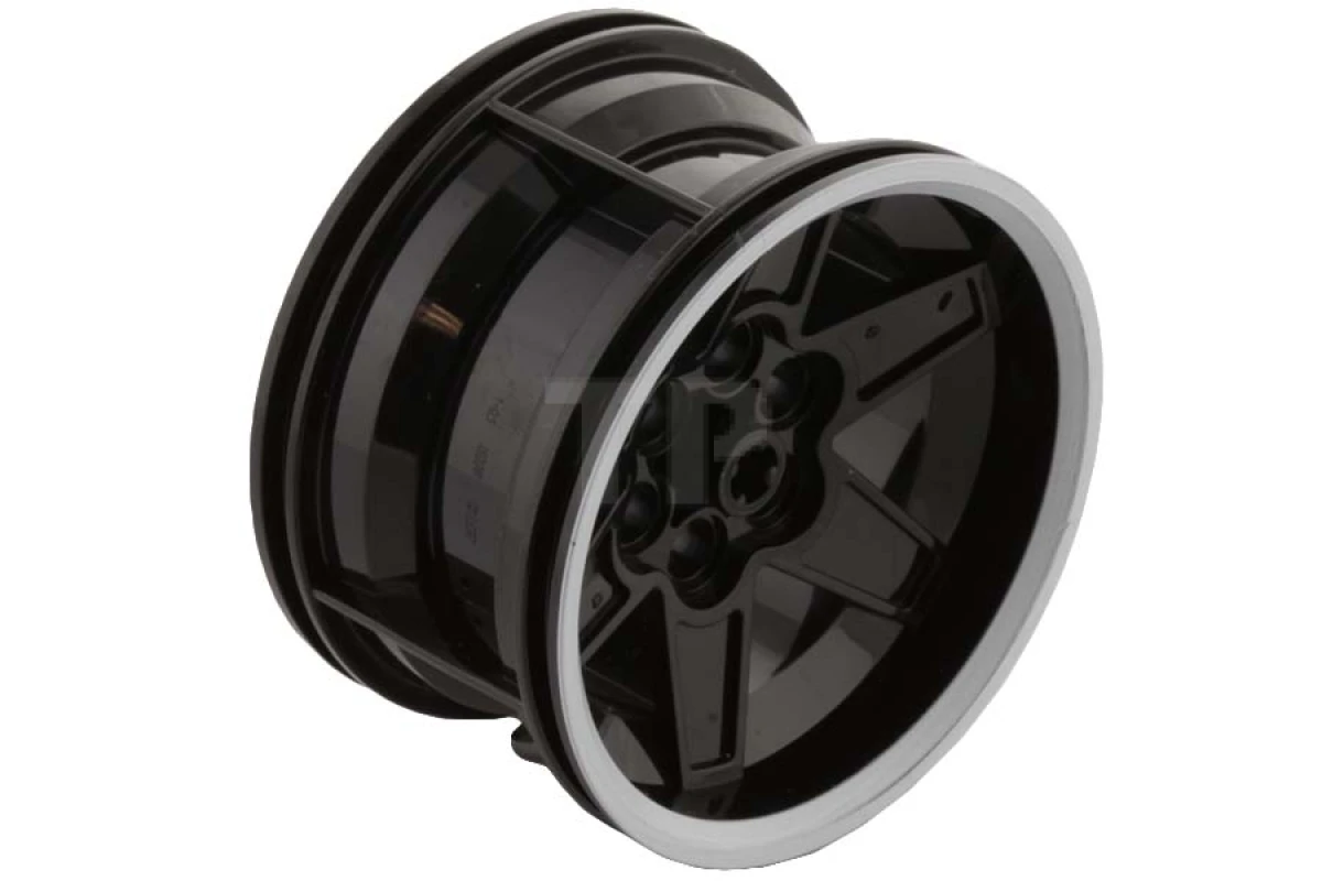 LEGO&reg; 6062522 - 15038pb01 - Wheel 56mm D. x 34mm Technic Racing Medium, 6 Pin Holes with White Rim Edge Pattern