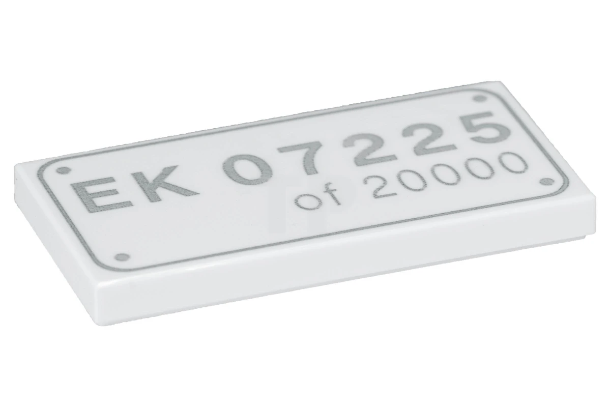 LEGO&reg; 87079pb0150 - 6062547 - Tile 2 x 4 with License Plate 'EK xxxxx of 20000' Pattern