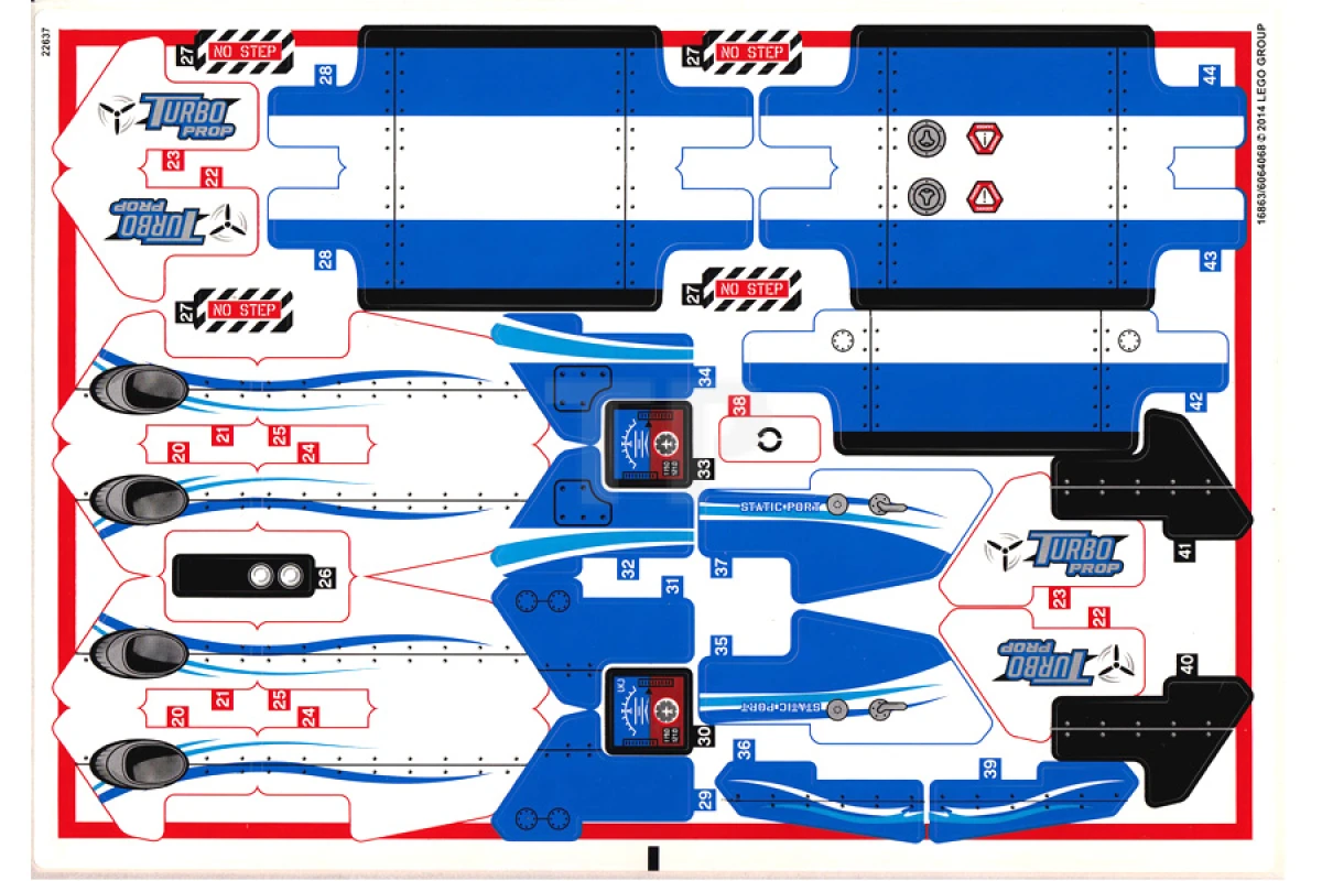 LEGO&reg; 6064068 - Sticker for Set 42025 - Sheet 2