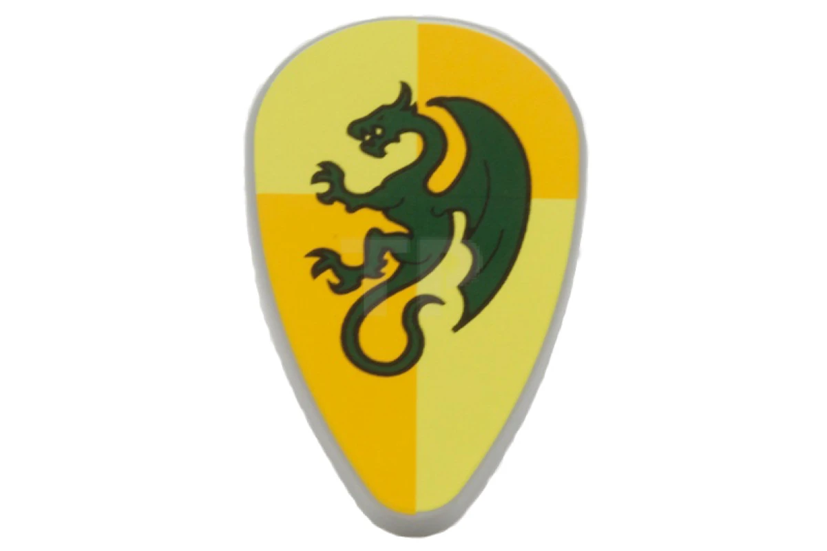 LEGO&reg; 6004941 - 2586p4k -  Shield Ovoid with Dragon Pattern