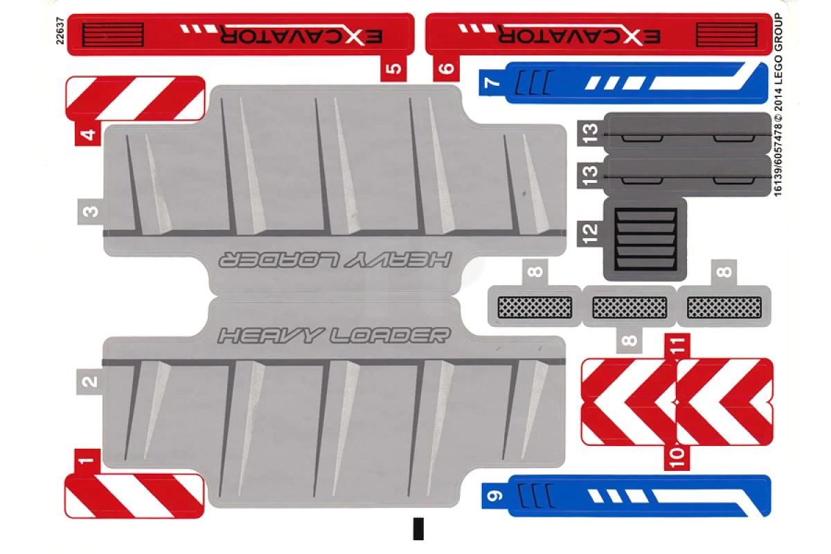LEGO&reg; 6057478 - Adesivo per il set 42023