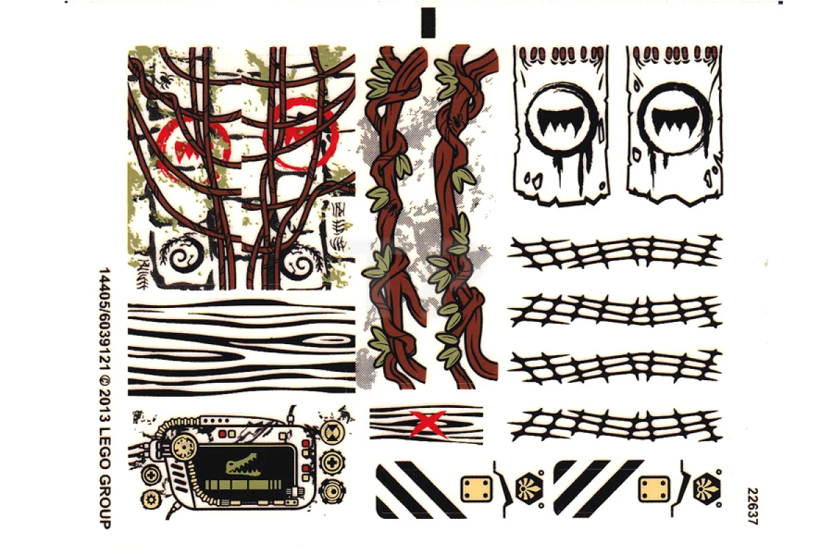 LEGO&reg; 6039121 - Autocollant pour l'ensemble 70014