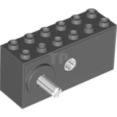 Windup Motor 2 x 6 x 2 1/3 with Raised Shaft Base - Long Axle (Sports)
