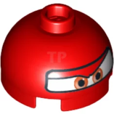 Brick, Round 2 x 2 Dome Top with Francesco Helmet Pattern