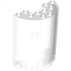 Cilinderhelft 3 x 6 x 6 met 1 x 2 uitsparing