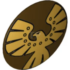 Shield Round with Eagle Pattern