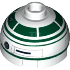 Brick, Round 2 x 2 Dome Top with R2-X2 Pattern