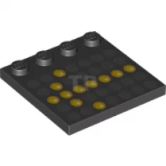 Piastrelle 4 x 4 con borchie sui bordi con motivo a freccia direzionale