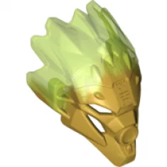 Bionicle Mask of Jungle (Unity) with Marbled Trans-Bright Green Pattern