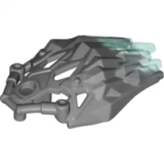 Armadura de cristal Bionicle con patrón azul translúcido jaspeado