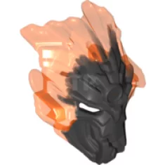 Bionicle Masker Umarak Jager met gemarmerd Trans-Neon Oranje patroon