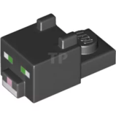 Minecraft Head, Blocky with Ears and Nose (Tuxedo Cat)