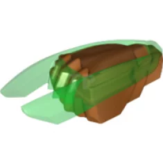 Minifig, Weapon Ninjago Time Blade with Trans-Bright Green Claws and Blades Pattern