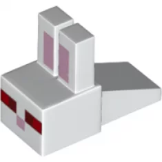Brick Head with Pixelated Rabbit Face Pattern