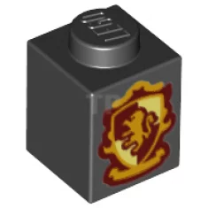 Brick 1 x 1 with Gryffindor House Lion Crest Pattern