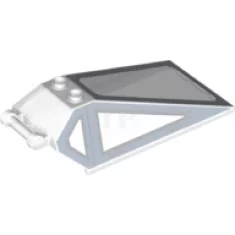 Windscreen 8 x 4 x 2 with 2 Studs and Handle with Sand Blue Cockpit Window Frames with Lines Pattern