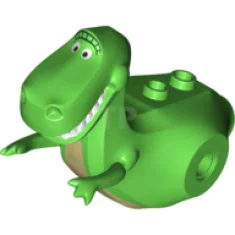 Dino Body 'Rex', Rubber Front Feet with Dark Tan Belly and Eyebrows Pattern