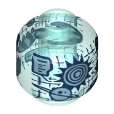 Minifigura, Cabeza con patrón de mapa estelar del sistema Systar - Tachuelas huecas