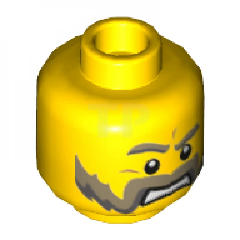 LEGO&reg; 3626bpb0639 - 6100238 - Head Minifig with Moustache and Sideburns Pattern