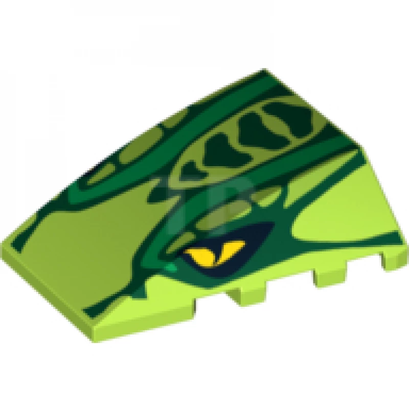 LEGO&reg; 4653661 - 47753pb029 - Dakpan 4 x 4 wiggen met schubben en ogenpatroon