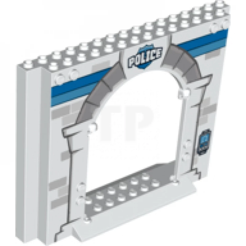 LEGO&reg; 6058181 - 15626pb02 - Panel 4 x 16 x 10 with Arch and Police Pattern