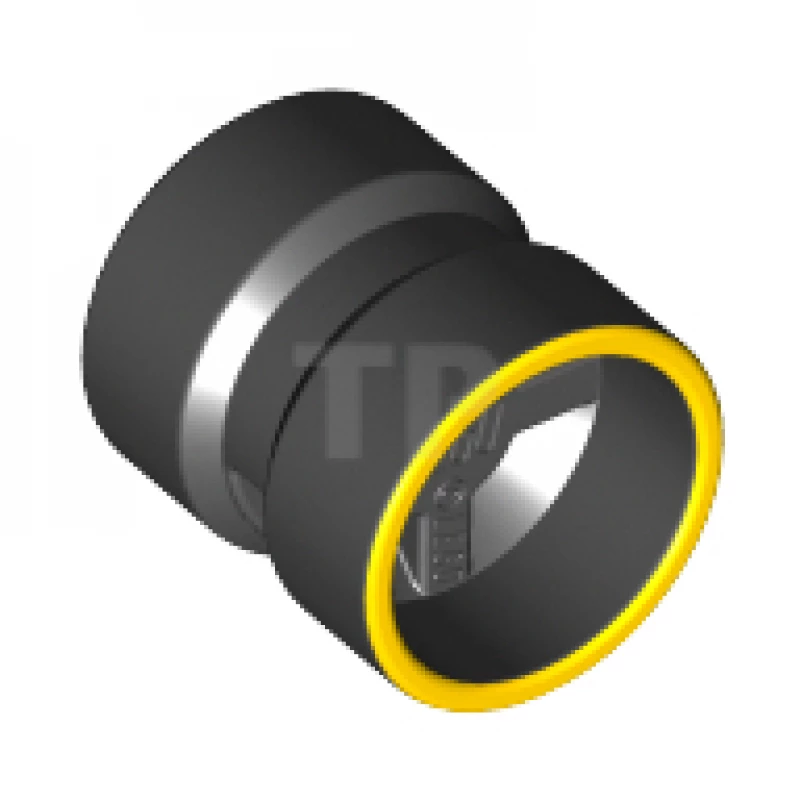 LEGO&reg; 6083427 - 74967pb01 - Wheel  8mm D. x 9mm (for Slicks), Hole Notched for Wheels Holder Pin, Reinforced Back with Yellow Rim Edge Pattern