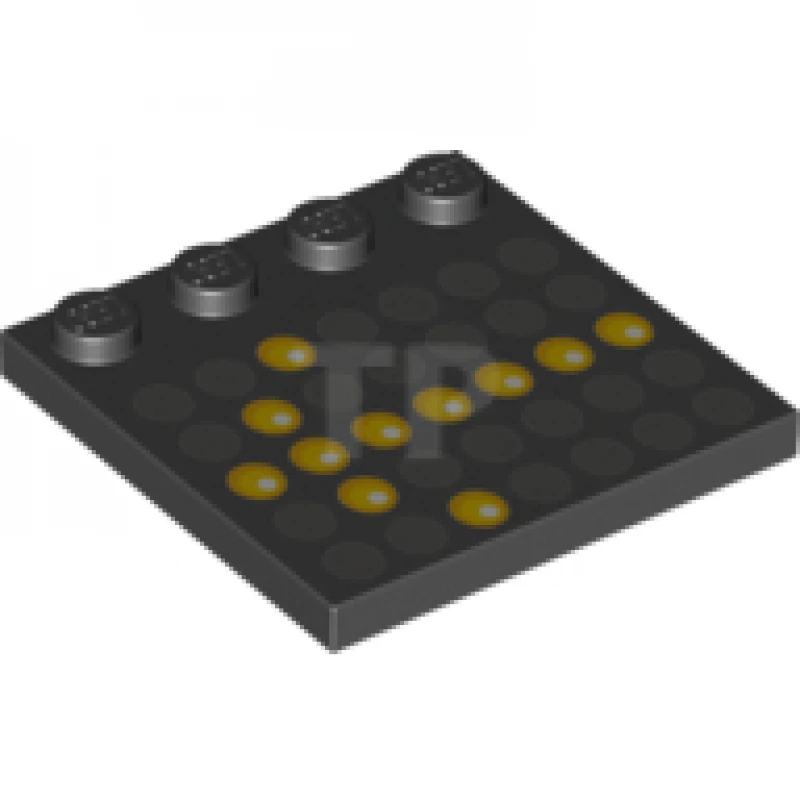 LEGO&reg; 6116785 - 6179pb090 - Piastrelle 4 x 4 con borchie sui bordi con motivo a freccia direzionale