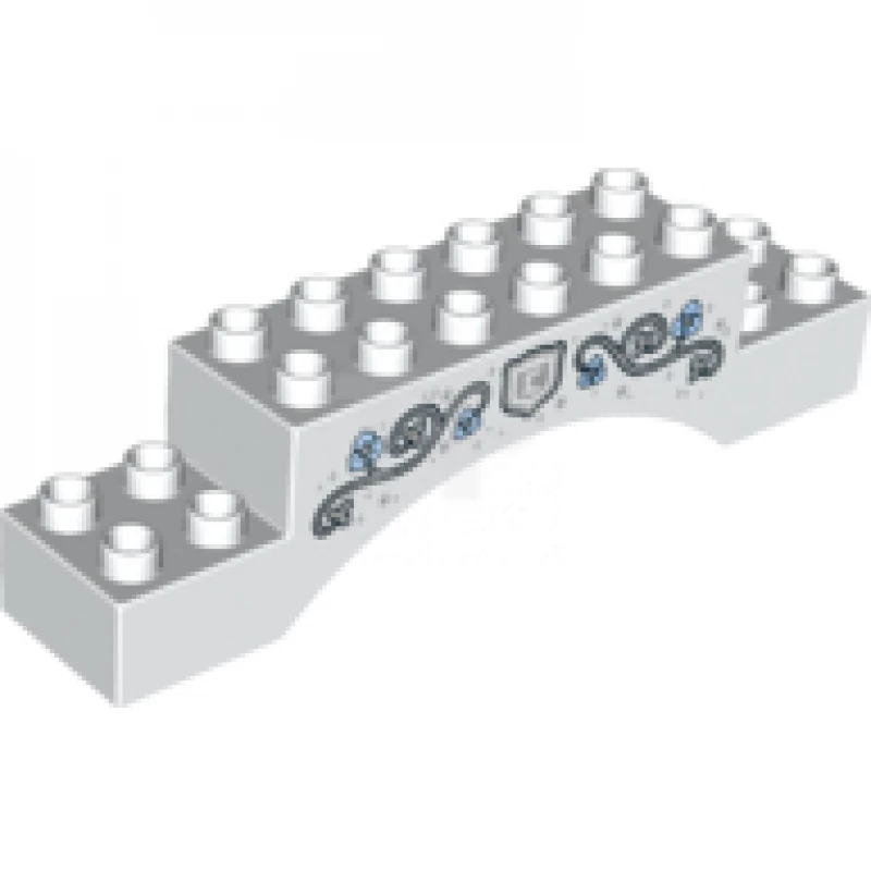 LEGO&reg; 6170375 - 51704pb07 - DUPLO Steen 2 x 10 x 2 Boog met wijnranken / bladeren Patroon
