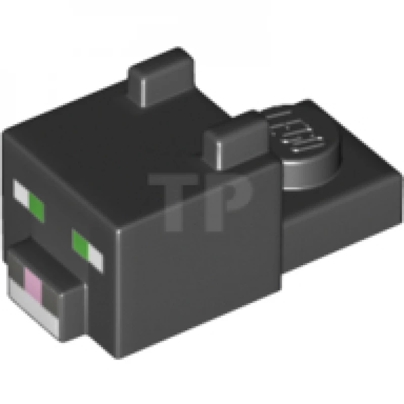 LEGO&reg; 6176387 - 24008pb02 - Minecraft Head, Blocky with Ears and Nose (Tuxedo Cat)