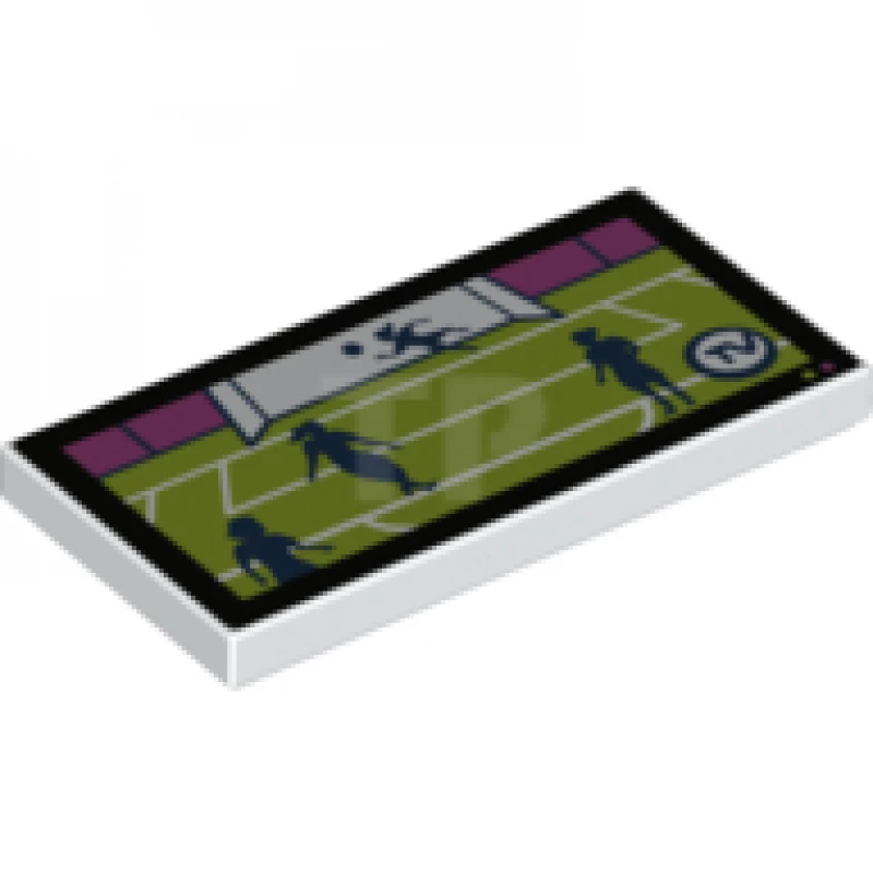 LEGO&reg; 6233044 - 87079pb0502 - Fliese 2 x 4 mit Fußballspielern im TV-Muster