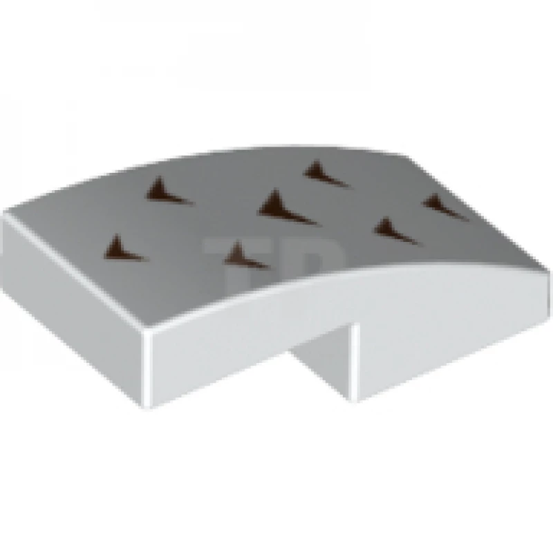 LEGO&reg; 6237024 - 11477pb057 - Pendenza 2 x 1 curvo con motivo di piume (ala di Edvige)