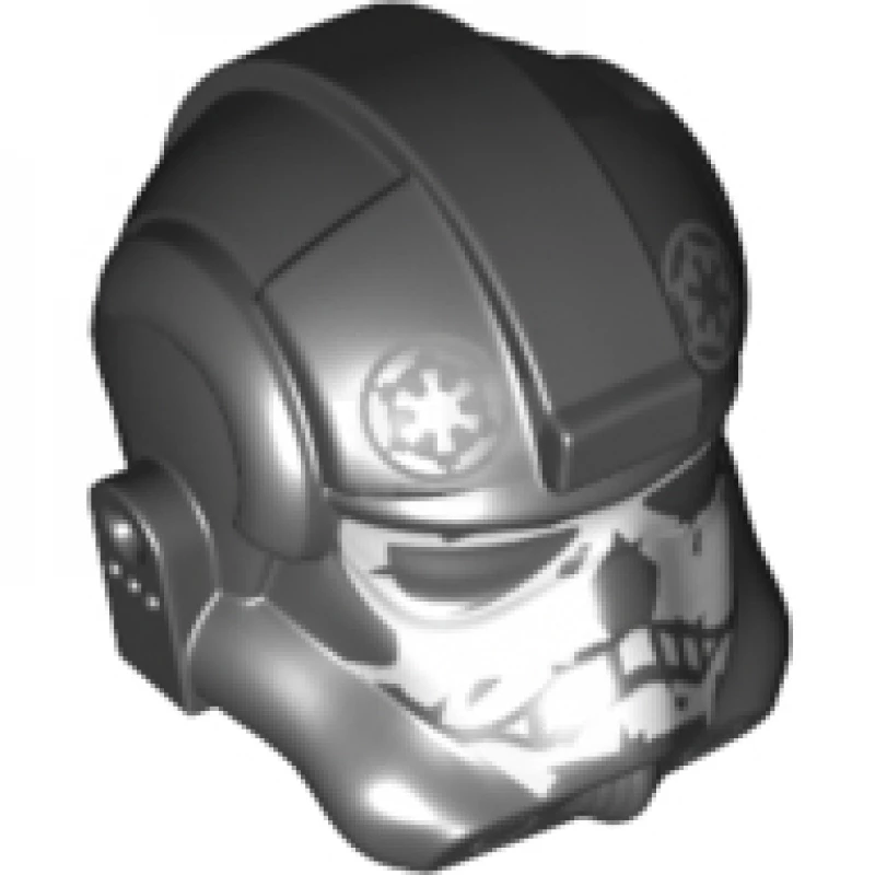 LEGO&reg; 6258617 - 87556pb10 - Minifigure, Headgear Helmet SW Stormtrooper Type 2, Black Ace Skull Pattern