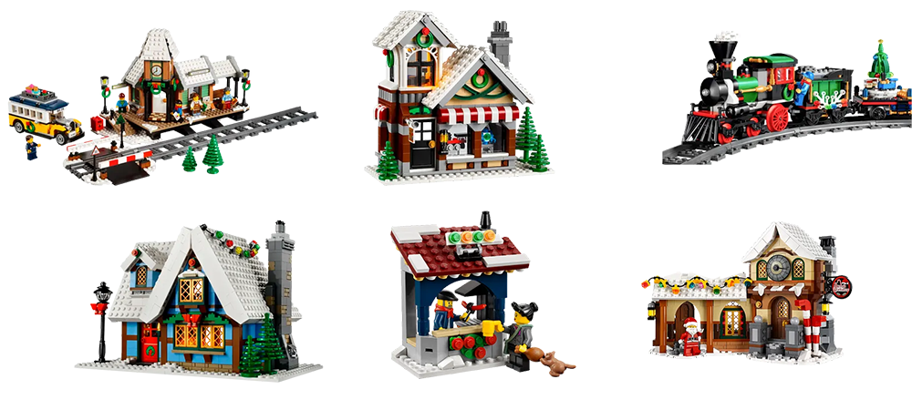 Old LEGO Christmas buildings