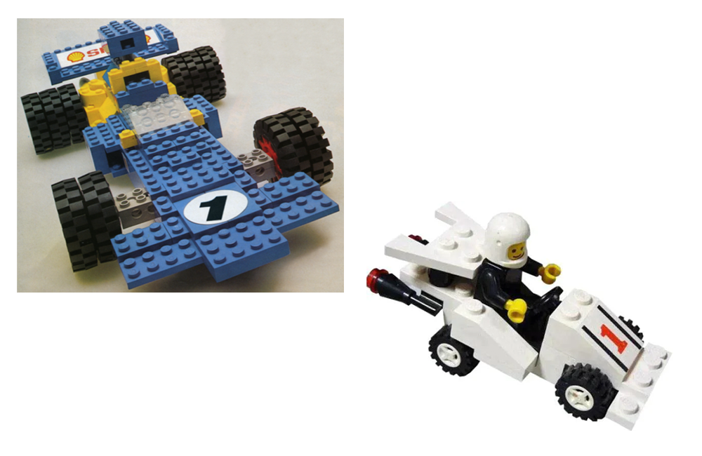 Vintage LEGO F1 cars