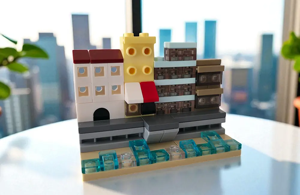 LEGO MOC mini diorama hotel