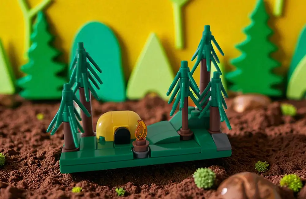 LEGO MOC mini diorama tent